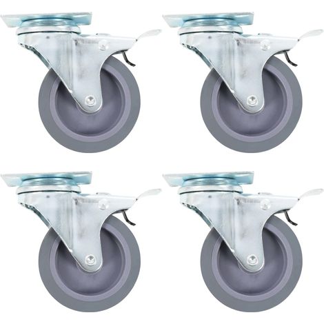 24 pcs Roulettes pivotantes 75 mm vidaXL (1/5)