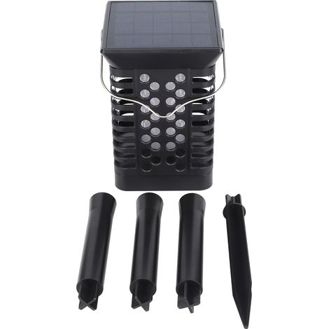 Lampe à effet flamme avec 72 puces LED solaires pour la décoration extérieure de jardin et de pelouse (1/5)