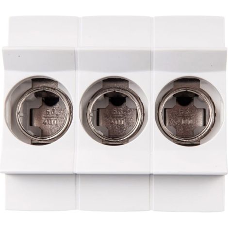 Portafusibles para carril DIN LD046, 3 polos, 63 A, D02, 400 V.