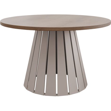 Table basse Oswego 134, Cachemire + Marron, 43x0x0cm, Diamètre: 75, Stratifié, Rond (1/5)