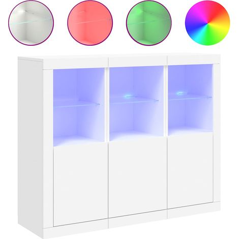 Maison Exclusive - Aparadores con luces LED 3 piezas madera de in (1/5)