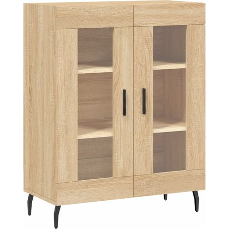 Buffet credenza cassettiera armadio mobile contenitore organizer cucina soggiorno rovere Sonoma 69,5 x 34 x 90 cm legno ingegnerizzato marrone 020031631