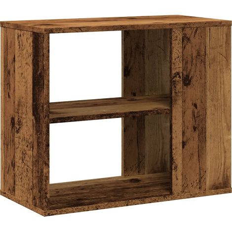 Mueble auxiliar práctico para almacenamiento moderno 60 x 30 x 50 cm fabricado en madera de ingeniería con acabado envejecido 020050890 (1/5)