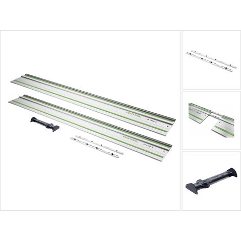 Festool FS 1080/2 Führungsschiene 1080 mm ( 491504 ) für Hand, Tauch und Stichsägen / Oberfräse + FS/2-AW Abweiser + FSV/2 Verbindungsstück