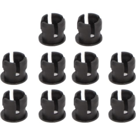 Lot de 200 supports de LED 5 mm à boucle plate, clips de fixation en plastique noir (1/5)