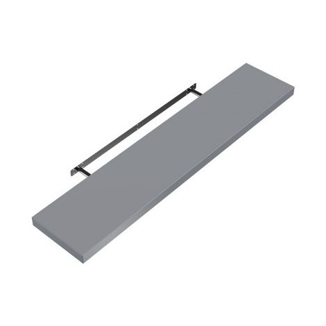 Étagère murale flottante 110 cm en MDF gris . Tablette à fixer au mur (1/4)