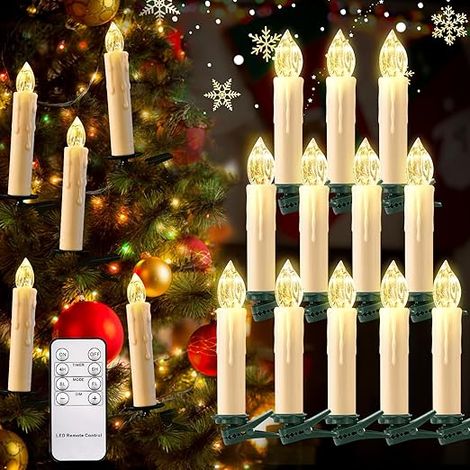 Bougies de Sapin de Noël Bougies LED Flamme vacillante (1/5)