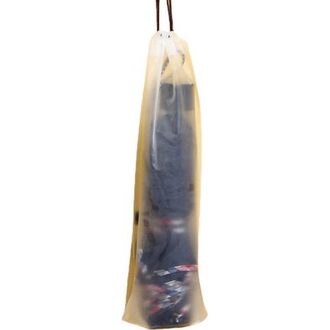 Filiyano-Lot de 20 sacs de rangement pour parapluies en plastique transparent mat avec cordon de serrage (1/4)