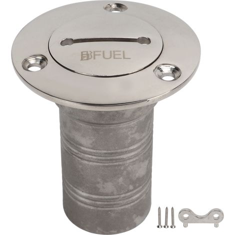 Bouchon de réservoir 316 acier inoxydable angle droit 1,5 pouce pour bateau avec clé, équipement de navire, carburant pour yacht et bateau (1/5)