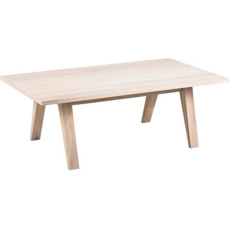Mesa de centro Norsica Albene 109, Roble claro, 45x70x130cm, Diámetro: 0, Chapa de madera natural, Angular (1/5)