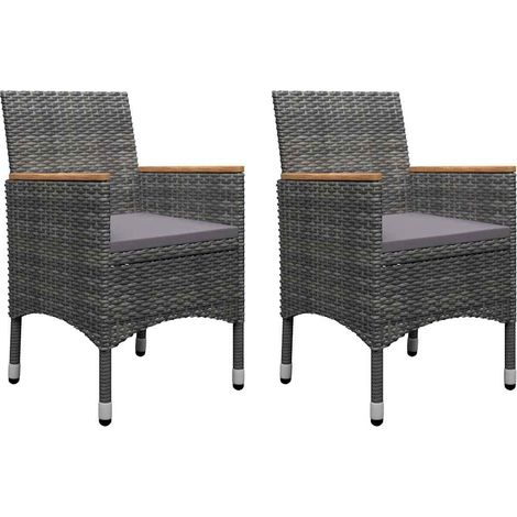 Maison Exclusive - Set Mobili da Pranzo per Giardino 3 pz Grigio (1/5)