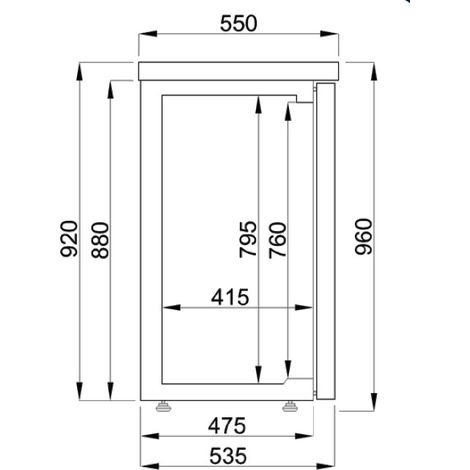 Arrière Bar Réfrigéré Professionnel - 320 L - Combisteel (1/3)