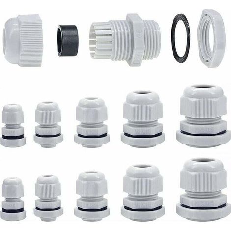 M10-M25 10mm-25mm stackable cable gland packing with locking nut and washer (M10-M25 40pcs) (1/4)