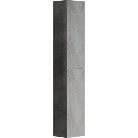 Mama Store Colonna Reversibile Sospesa 2 Ante, L. 30 X P. 22 X H. 160 Cm, Legno, Grigio Cemento (1/3)