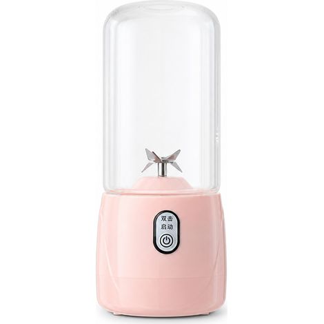 Mini Blender Électrique Portable Rose à 6 Lames pour Jus et Smoothies (1/5)