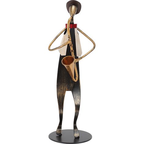 Statue Saxophoniste en Fer Forgé Artisanale Décoration Intérieure Élégante Sculpture Musicien Jazz pour Salon Bureau Cadeau Unique (1/5)