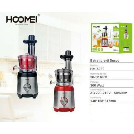 Centrifugeuse Extracteur De Jus Fruits Légumes 300 Watts Hoomei Hm-6930 Cuisine