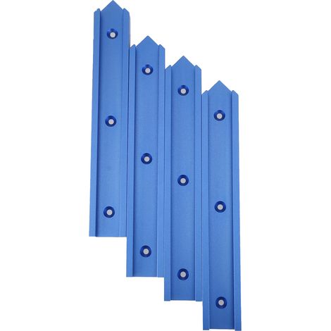 Rail en T menuiserie raccord de croisement alliage aluminium pour table à défonceuse 200 mm type A bleu (1/5)