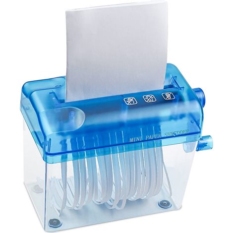 Mini coupe-papier manuel portable pour documents, adapté à la maison et au bureau - Bleu (1/5)