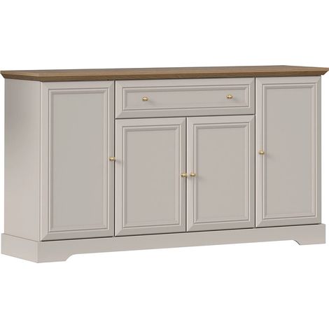 Buffet avec 4 portes et 1 tiroir - Beige et Naturel clair - ZARULA (1/3)