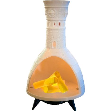 Lanterne Cheminée - Effet Flamme LED - Alimentation Piles - Décoration Intérieure Extérieure - Pour Salon Chambre Noël - 1 Pièce (1/5)