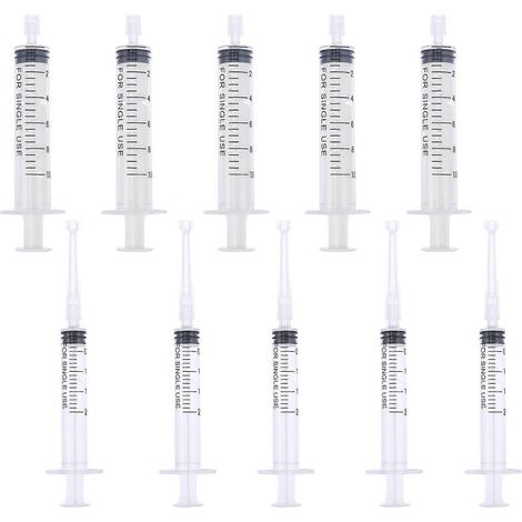 Lot de 10 seringues en plastique scellées pour le transfert de parfum et de liquides.-10.80X3.20X2.00CM-White (1/4)