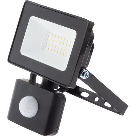 Projecteur LED de chantier - Technologie Sensor - 20W 2000lm IP65 6500K - Noir -
