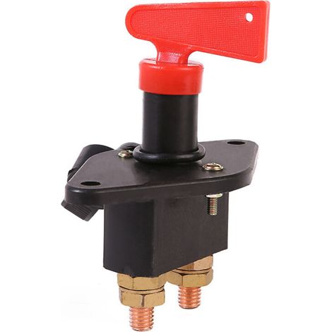 Interrupteur principal d'alimentation automobile 24 V 300 A, coupe-batterie, interrupteur à couteau avec protection contre les fuites de courant, en cuivre pur.