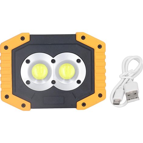 Lampe travail COB portable – support rotatif multifonctionnel – rechargeable USB – IP66 étanche pluie – projecteur – 180° pivotant – camping / réparation (1/5)