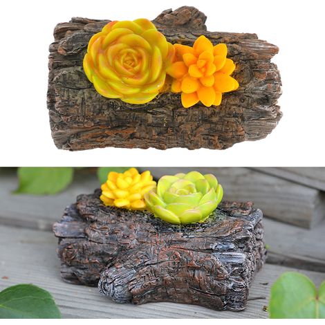 Escondite secreto para llaves, rama de resina con aspecto de madera, caja de almacenamiento exterior resistente a la intemperie, soporte para llaves, escondite natural para llaves (1 x caja para escon (1/5)