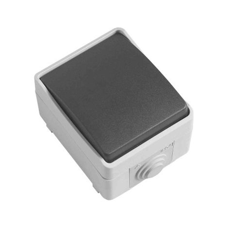 PULSADOR ESTANCO IP54 3640 GRIS - AMIG