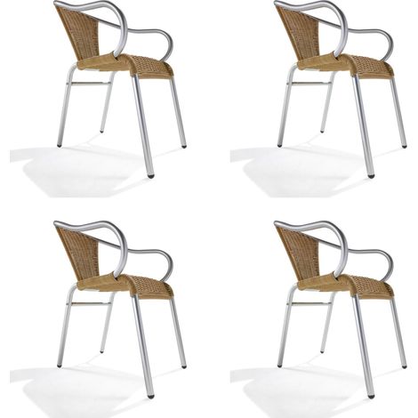 Sillas Barcino Contract garbar metal marfil (Pack de 4) (1/5)