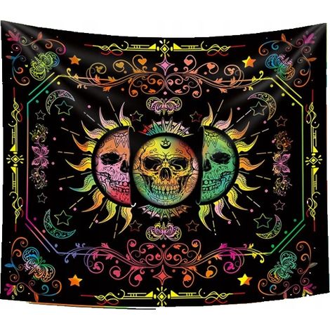 DECORACI脫N DE PARED UV PINTURA FLUORESCENTE TAPIZ REFLECTANTE 150x150cm Sol