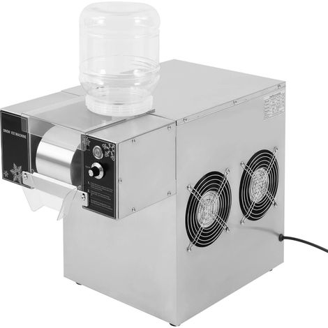 120kg/24h Machine à glaçons commerciale en forme de flocons de neige, Machine à Glace Râpée de Neige, machine à glaçons électrique argentée Pour Théseries de lait, boulangeries, glaciers et cafés