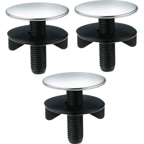 BelleRise - Cache-trou pour évier (lot de 3) – Cache-trou de robinet / Plaque d'obturation – Accessoire pour évier de cuisine – Bouchon en métal (1/5)