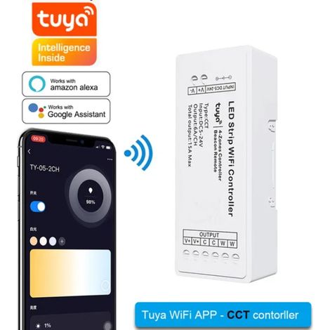 Tuya Controller 4 Zone per Strip Led Smart WiFi CCT (1/5)