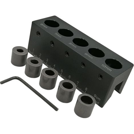 Localisateur de Travail du Bois pour Tube Rond Noir en Alliage D'aluminium  6-10mm, Positionnement Précis, Léger, pour Perçage et Assemblage en Atelier (1/5)