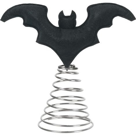 Topper Sapin Chauve-Souris Décoration de chauve-souris effrayante avec base Décorations pour arbre Pour extérieur, porche, cour, jardin, maison hantée, et fête (1/5)