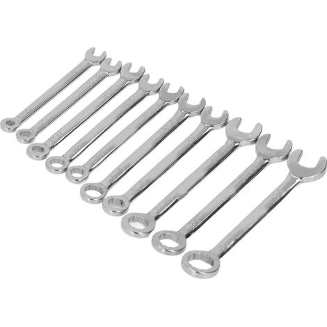 Satz von Kombinationsschlüsseln in Zoll, legierter Stahl, kleine Größe, industrielles Handwerkzeug für Heimwerker und Mechaniker, komplettes Set. (1/5)