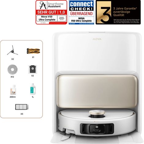 MOVA V50 Ultra Saugroboter mit 24000 Pa, 6 cm Hindernisüberwindung