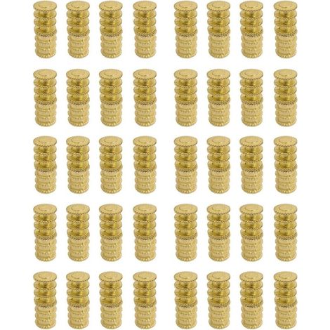 40x Table Dowel Pins Table Bolt Sleeve Connectors with Copper Plugs Table Alignment Pins for Wooden Furniture Table Chair and Cabinet (1/5)