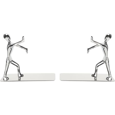 Lot de 2 serre-livres décoratifs en métal, en forme de personnage de dessin animé, pour étagères, maison ou bureau. (1/5)