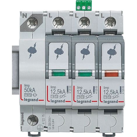Scaricatore di sovratensione quadro principale 3P+N Tipo 1+2 Iimp 12,5kA Legrand - LEG412275
