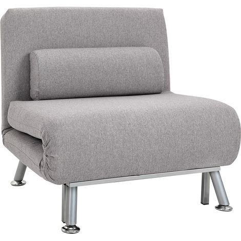 Adjustable Back Futon Sofa Chair  Grey (1/5)
