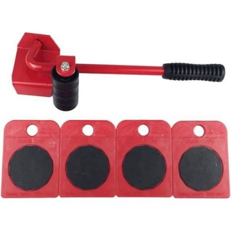 Patin-embout,Diable Élévateur Élévateur Curseur Appareils De Jeu D'outils Professionnel Déménageurs De Meubles - Red[A993562]