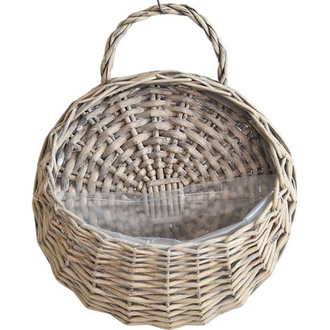 Panier mural suspendu décoratif en osier pour plantes, rangement intérieur et extérieur balcon (1/5)