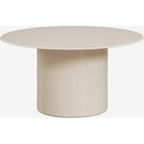 SKLUM Runder Couchtisch Ø80 cm aus gehärtetem Glas und MDF Asgri Beige Tapioca                                  