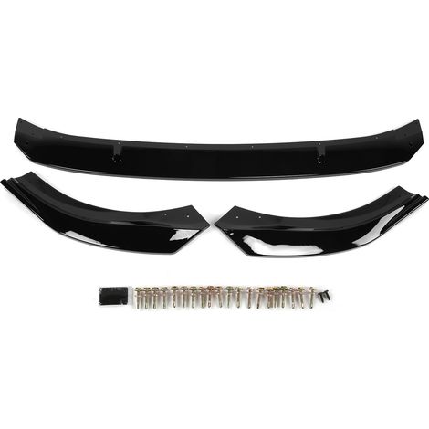 K·SEEK DESIGN 3-teiliger Frontstoßstangen-Lippenspoiler für MK8 Standard ab 2021, glänzend schwarz (1/5)