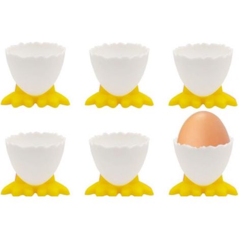 BEBUSINGOTO 6 PCS Coquetier Oeuf, Coquetiers, Coquetier Oeuf Original, Support Oeuf a La Coque, Tasse à Oeufs, Porte-Œufs Pour Petit-Déjeuner (1/5)