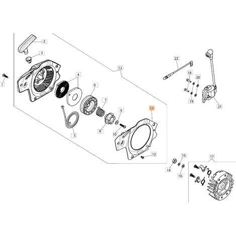 Flangia convogliatrice ORIGINALE OLEOMAC motosega GSH 40 - GSH 400 50330069AR